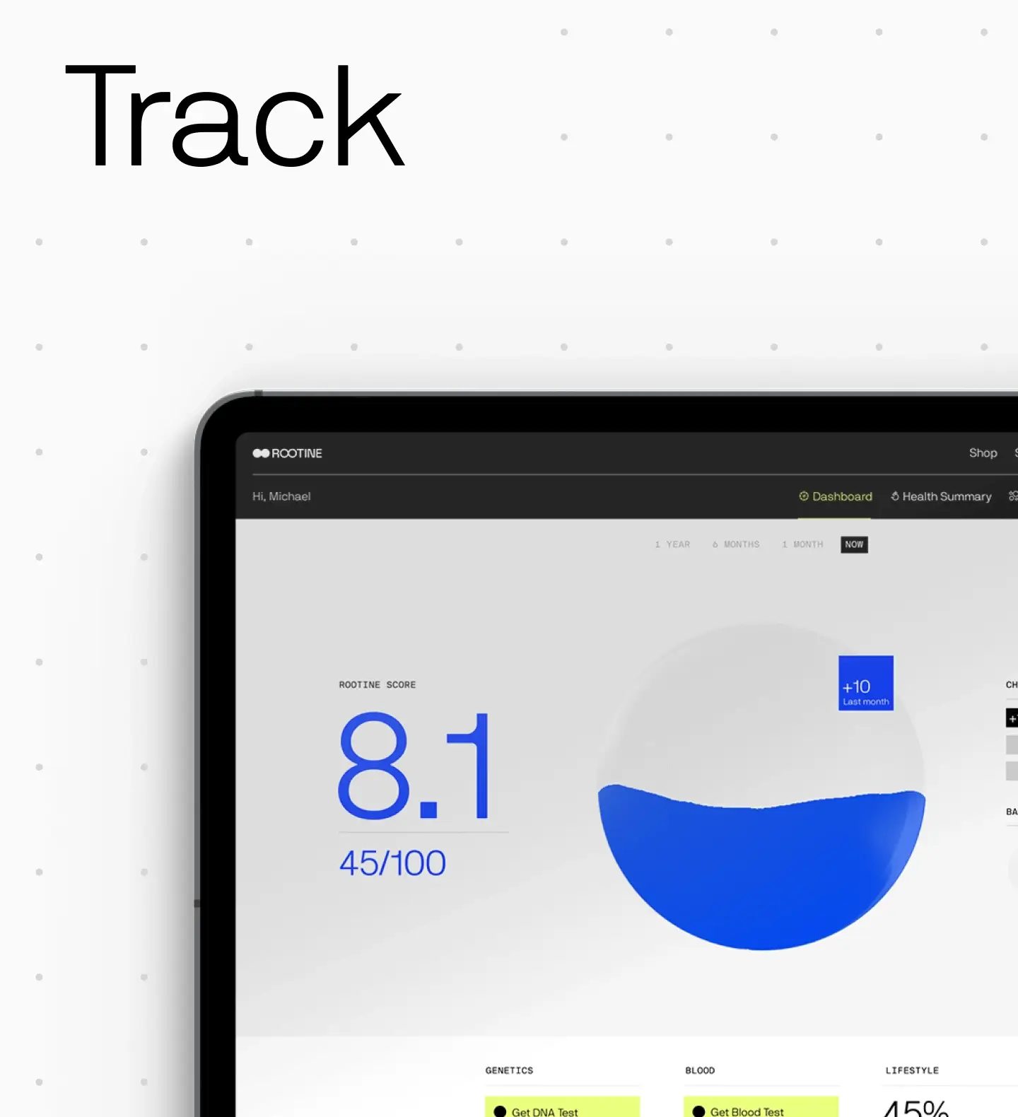 Data visualization in tracking app