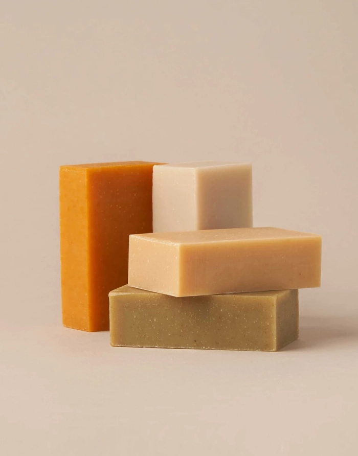 Stacked soap bars